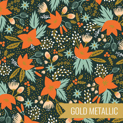 Poinsettia in Evergreen Metallic