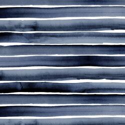 Large Watercolor Stripe in Navy