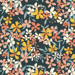 Blissful Blooms in Dark Slate