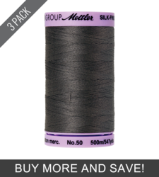 Dark Charcoal (9104-0416) - Silk Finish Cotton 50wt - 547 Yards (3 Pack)