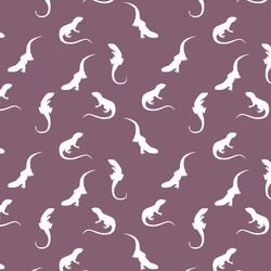 Iguana Silhouette in Mulberry