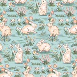 Bunny Burrows in Aqua Blue