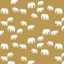 Elephant Silhouette in Marigold