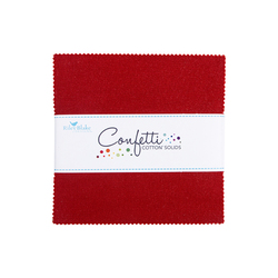 Confetti Cotton 5" Square Pack in Dahlia Red