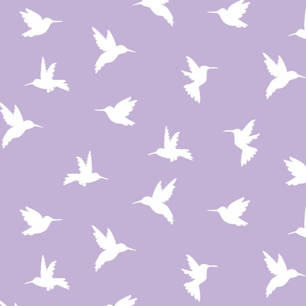 Hummingbird Silhouette in Lilac