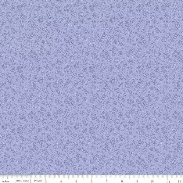 Tonal Floral in Periwinkle
