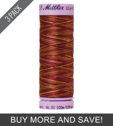 Mocha Cherry (9075-9850) - Silk Finish Cotton Multi 50wt - 109 Yards (3 Pack)