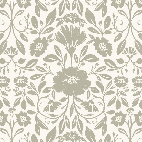 Fleury Tile in Soft Green on Ivory