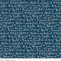 Winter Words in Navy