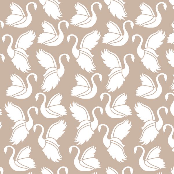 Swan Silhouette in Sand
