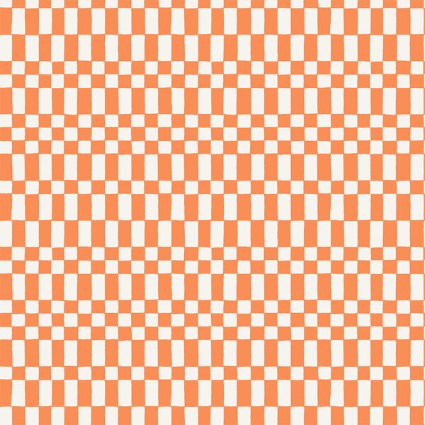 Large Neo Checkerboard in Tangerine