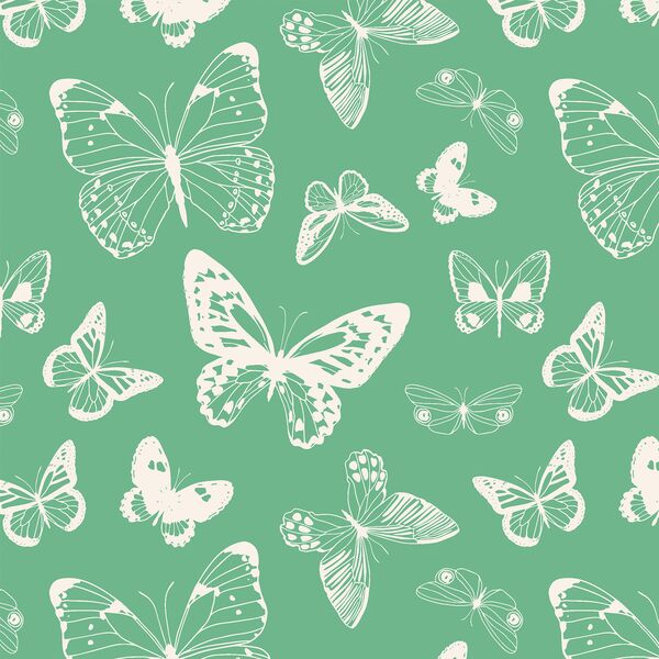 Butterflies in Teal