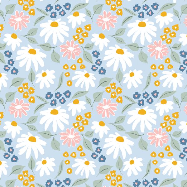 Daisies in Cloud Blue