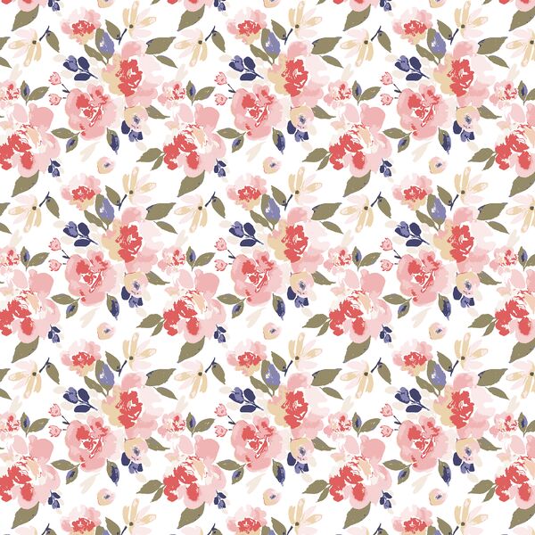 Small Peony Floral in Romance