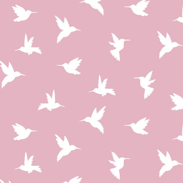 Hummingbird Silhouette in Carnation