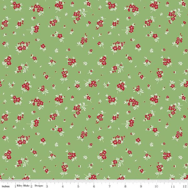 Mini Flowers in Green
