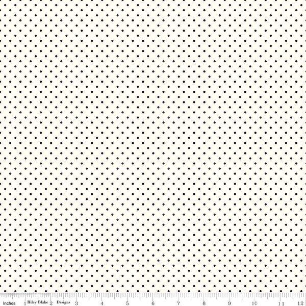 Swiss Dot in Black on Le Crème