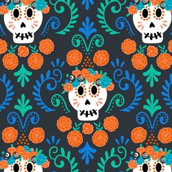 Large Fiesta Skeleton in Azul