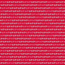 XOXO Stripe in Red Rose