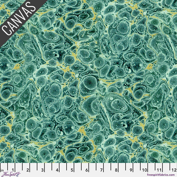 Teal Marble Canvas in Teal