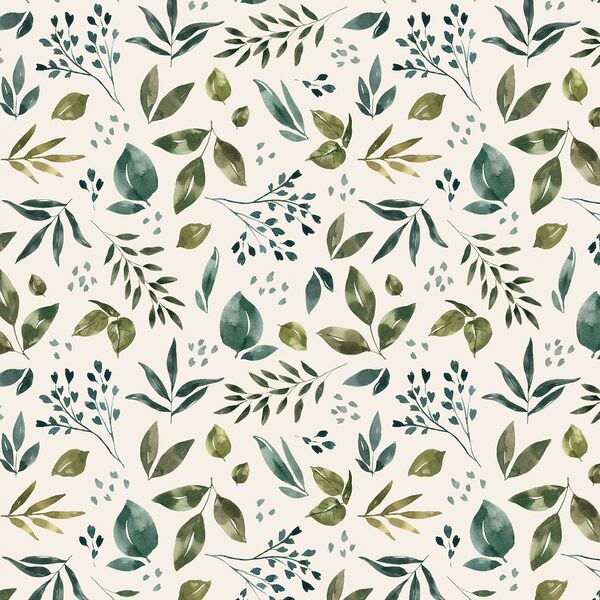 Spring Leaves in Cream