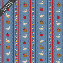 Farmhouse Stripe Canvas in Blue