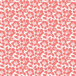 Roundabout Floral in Tomato Red