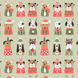 Holiday Pups in Sweet Pea