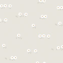 Small Daisy Field in French Gray