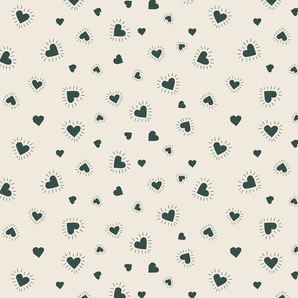 Sun Hearts in Verdant Green on Egret