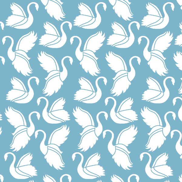 Swan Silhouette in Surf