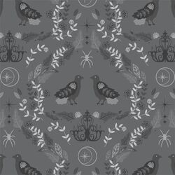 Raven Damask in Charcoal
