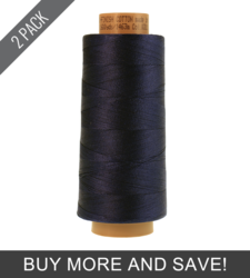 Navy (9140-0825) - Silk Finish Cotton 40wt - 1600 Yards (2 Pack)