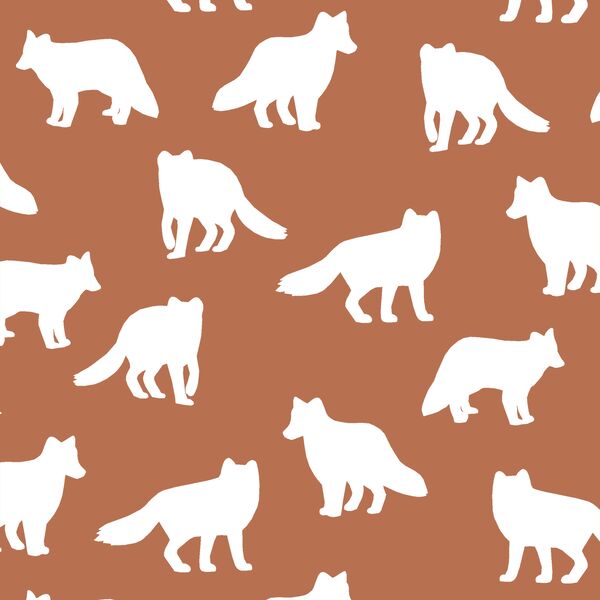 Fox Silhouette in Terracotta