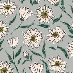 Evening Flowers in Sea Glass