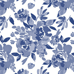 Royal Garden in Indigo Blue