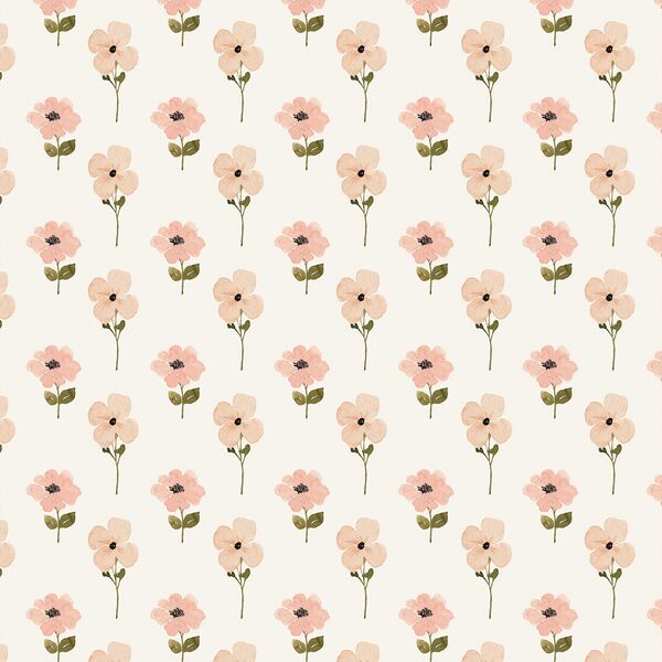 Simple Flowers in Cream