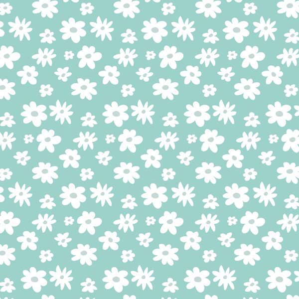Daisies in Aqua