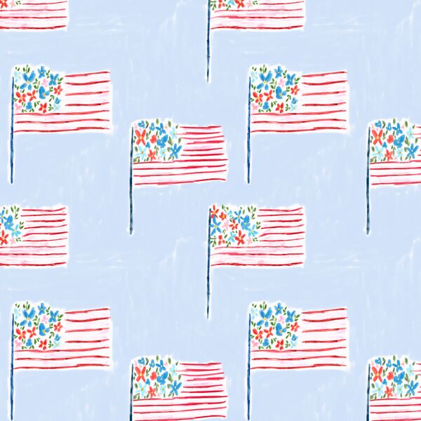 American Flags in Blue