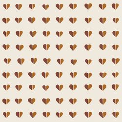Half and Half Hearts in Boho Brown