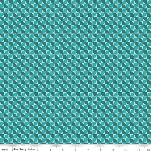 Geo Swirl in Turquoise