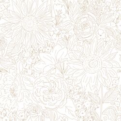 Paperie in Golden Taupe on White