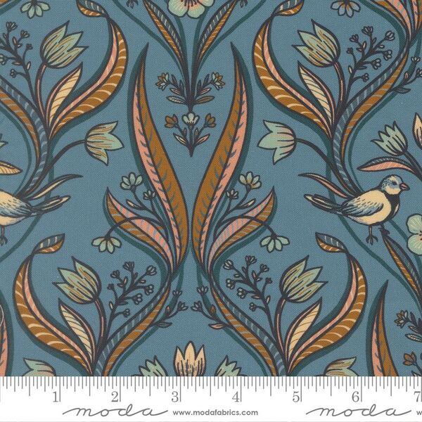 Medallion Birds in Azure