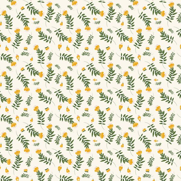 Yellow Branches in Ivory