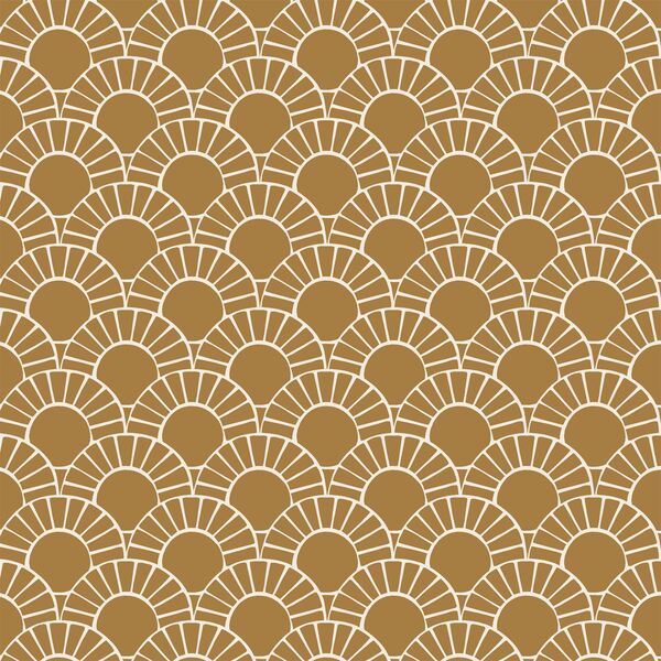 Mosaic Sun Tile in Burnt Toffee