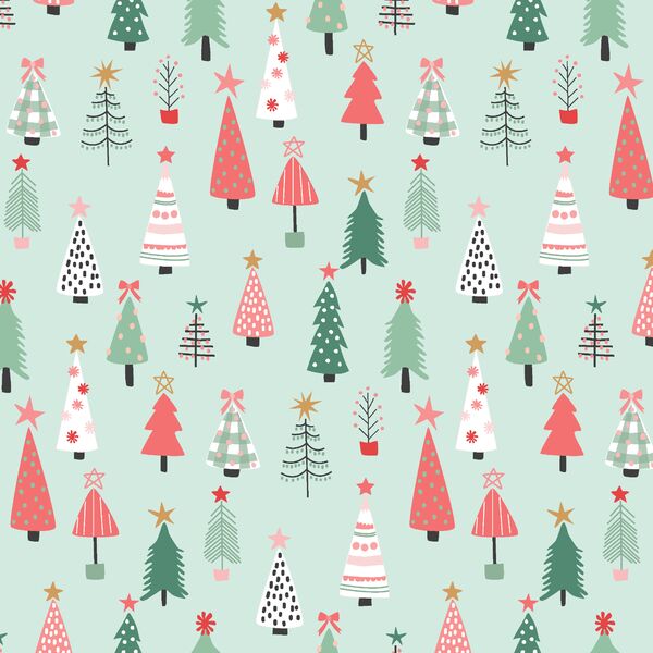 Christmas Tree Forest in Iced Mint