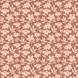 Fresh Floral in Red Clay
