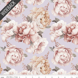 Peonies Wideback in Purple