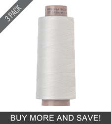 Porcelain (9140-1601) - Silk Finish Cotton 40wt - 1600 Yards (3 Pack)
