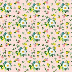 Small Lemon Blossoms in Sunrise Pink